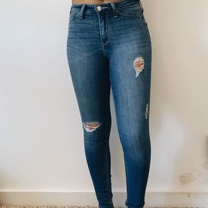 Hollister Medium Wash Distressed Jean Legging